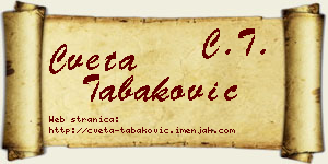 Cveta Tabaković vizit kartica